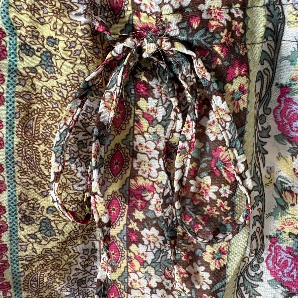 Last Kiss Boho Paisley Sheer Butterfly Sleeve Blouse M Fairy Cottagecore Forest - Picture 3 of 12